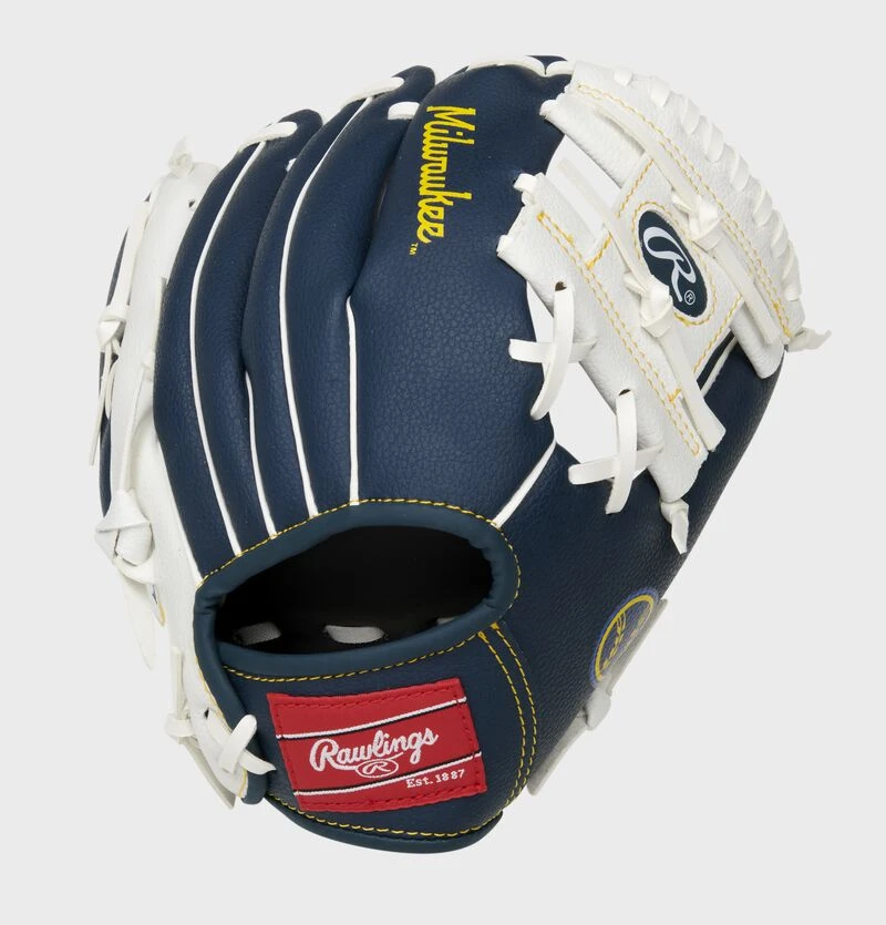 Rawlings Milwaukee Brewers 10-Inch Team Logo Glove 2 Rawlings Milwaukee Brewers 10-Inch Team Logo Glove - Image 2