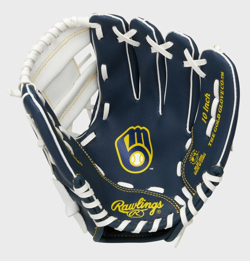 Rawlings Milwaukee Brewers 10-Inch Team Logo Glove 3 Rawlings Milwaukee Brewers 10-Inch Team Logo Glove - Image 3