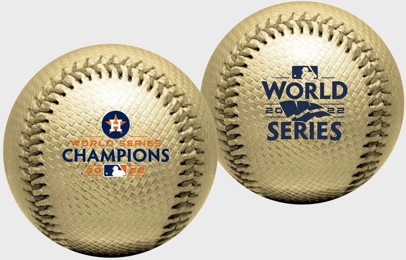 Rawlings 2022 Houston Astros World Series Champions Gold Replica Baseball 1 Rawlings 2022 Houston Astros World Series Champions Gold Replica Baseball