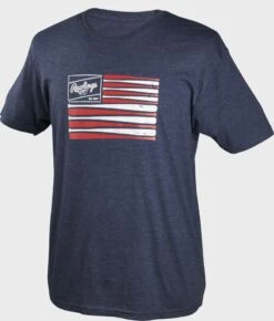 Rawlings Bat Flag Short Sleeve Shirt, Adult