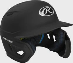 Rawlings Mach Right Handed Batting Helmet With EXT Flap, 1-Tone & 2-Tone -Rawlings MACHEXTR B 6