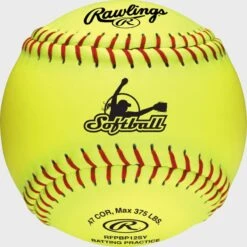 Rawlings 6 Gallon Bucket Of 12" Batting Practice Softballs, 12 Or 18 Balls 5 Rawlings 6 Gallon Bucket Of 12" Batting Practice Softballs, 12 Or 18 Balls -Rawlings RFPBP12SY 1