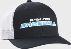 Rawlings Baseball Mesh Snapback Hat -Rawlings RSGBH BW 5
