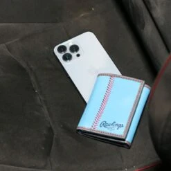Rawlings "Pop" Baseball Stitch Tri-Fold Leather Wallet -Rawlings RW80008 103